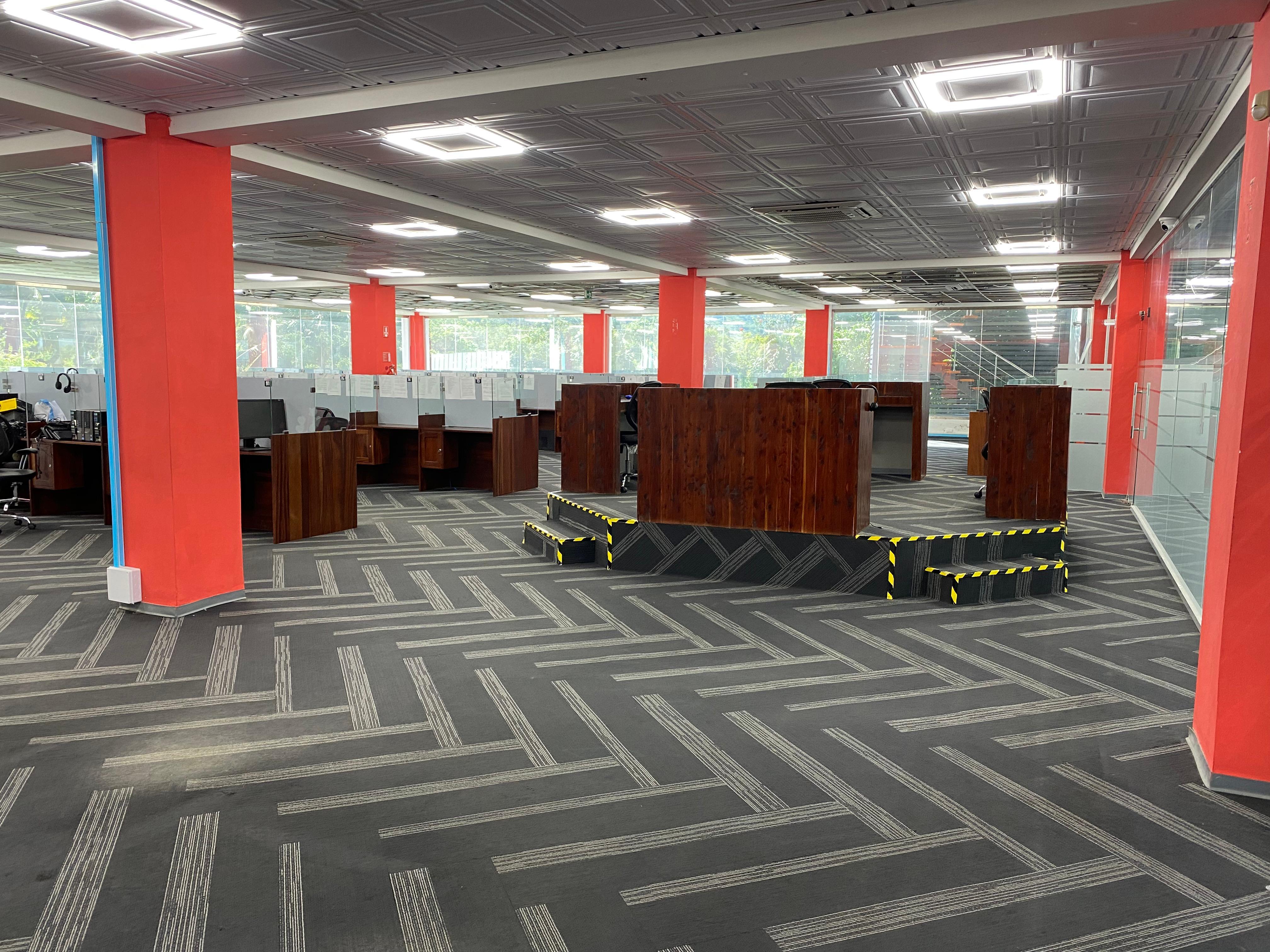 Open plan office floor